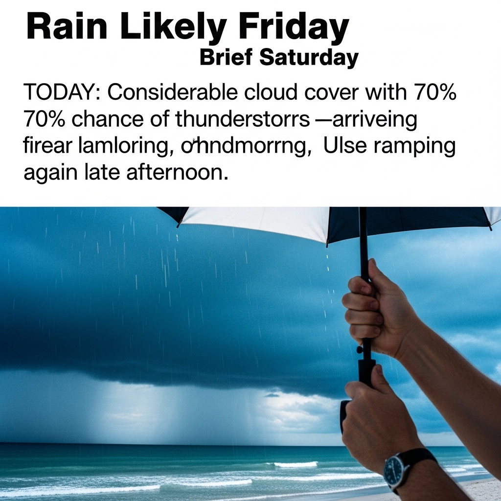 Rain Likely Friday and Sunday, Brief Saturday Break on Treasure Coast
